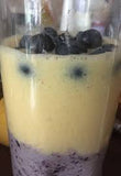 Peach & Blueberry Smoothie with Flaxseeds